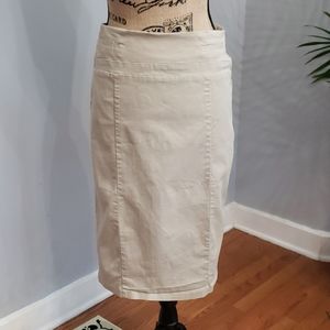 7th Avenue Suiting Collection Pencik Skirt 6 Khaki